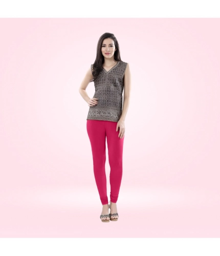Generic Women's Cotton Blended Solid Churidar leggings (Rani)