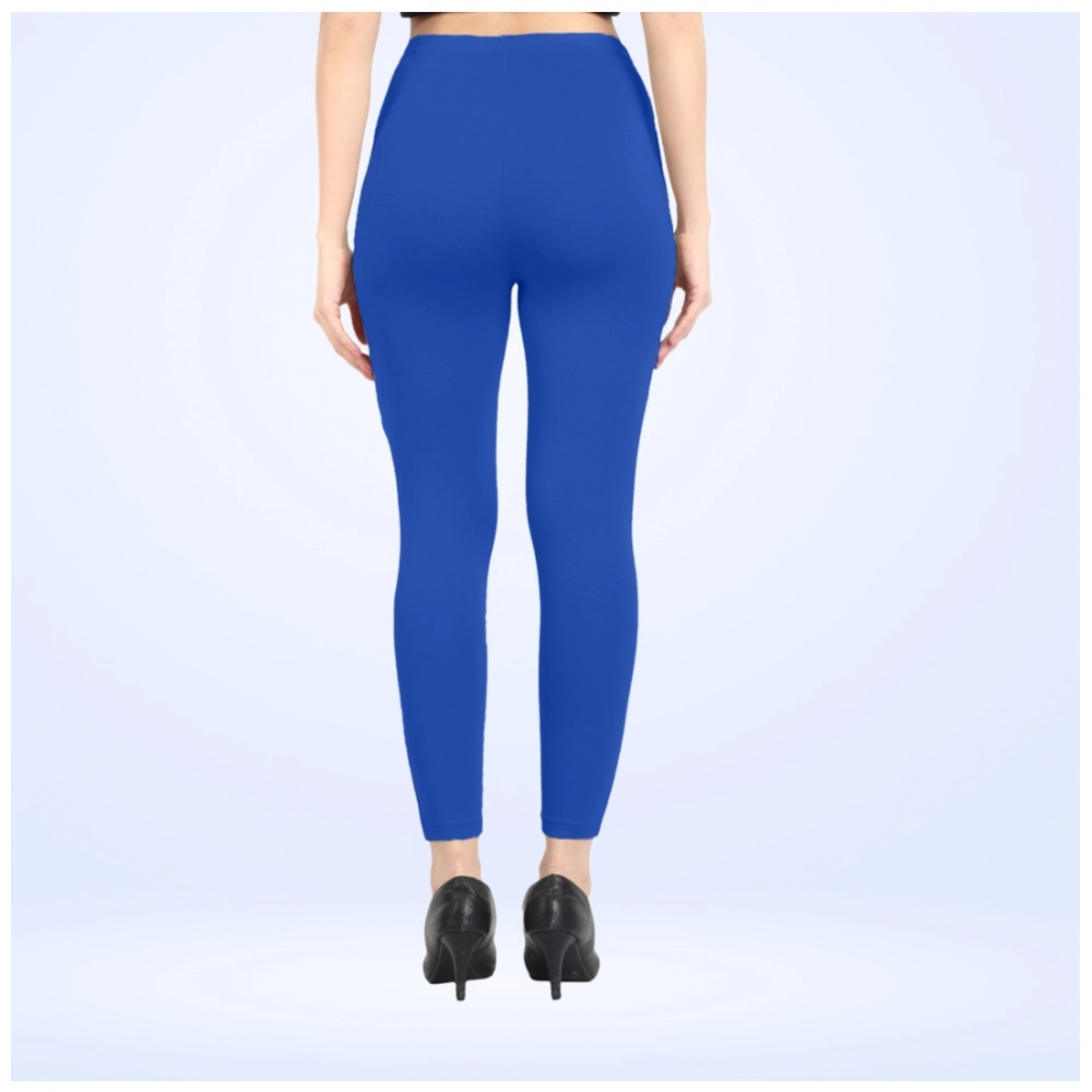 Generic Women's Cotton Blended Solid Ankle legging (Royal Blue) Generic Women's Cotton Blended Solid Ankle legging (Royal Blue)