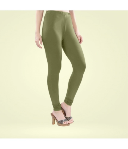 Generic Women's Cotton Blended Solid Churidar leggings (Olive Green) Generic Women's Cotton Blended Solid Churidar leggings (Olive Green)