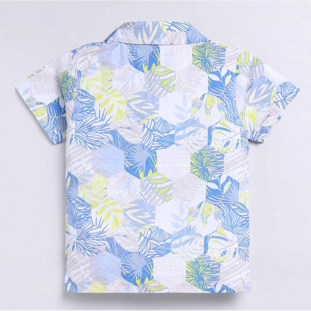 Generic Boy's Cotton Blend Printed Short Sleeve Shirt and Shorts Set (MultiColor) Generic Boy's Cotton Blend Printed Short Sleeve Shirt and Shorts Set (MultiColor)
