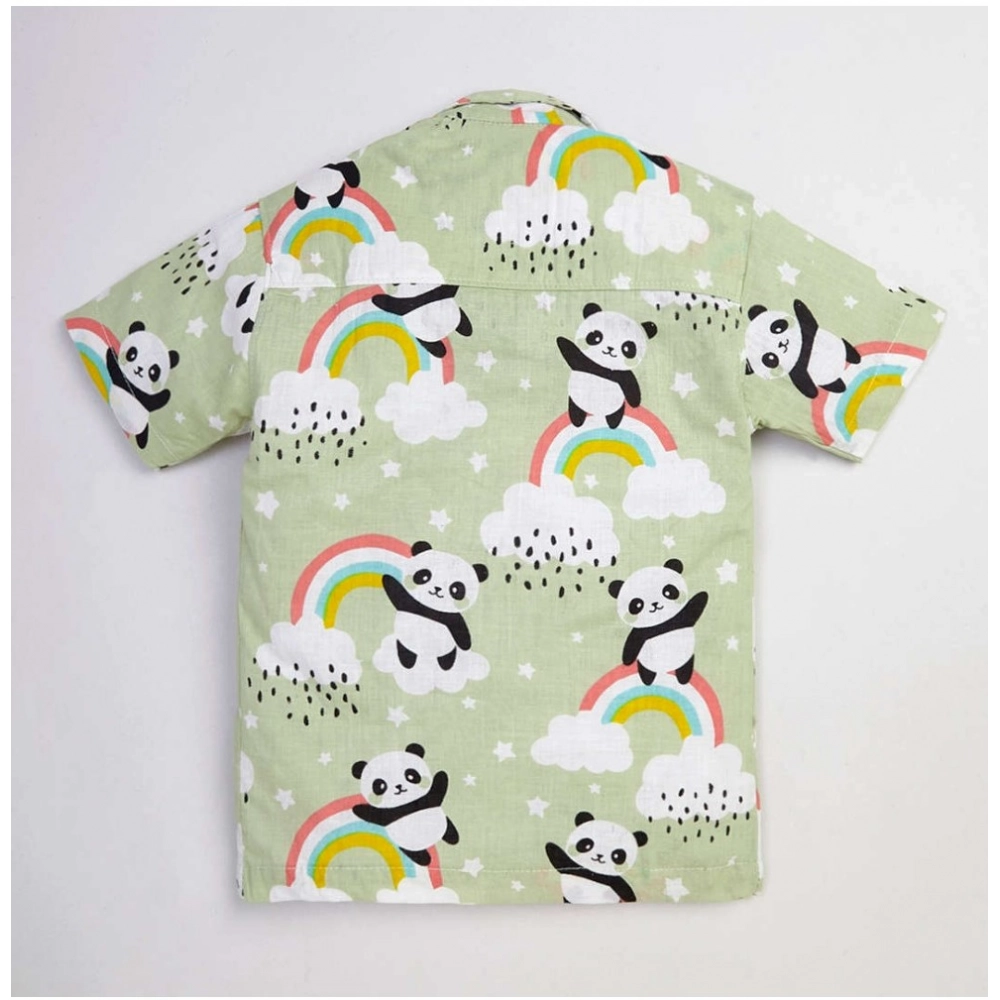 Generic Boy's Lycra Blend Printed Short Sleeve Shirt and Shorts Set (MultiColor) Generic Boy's Lycra Blend Printed Short Sleeve Shirt and Shorts Set (MultiColor)