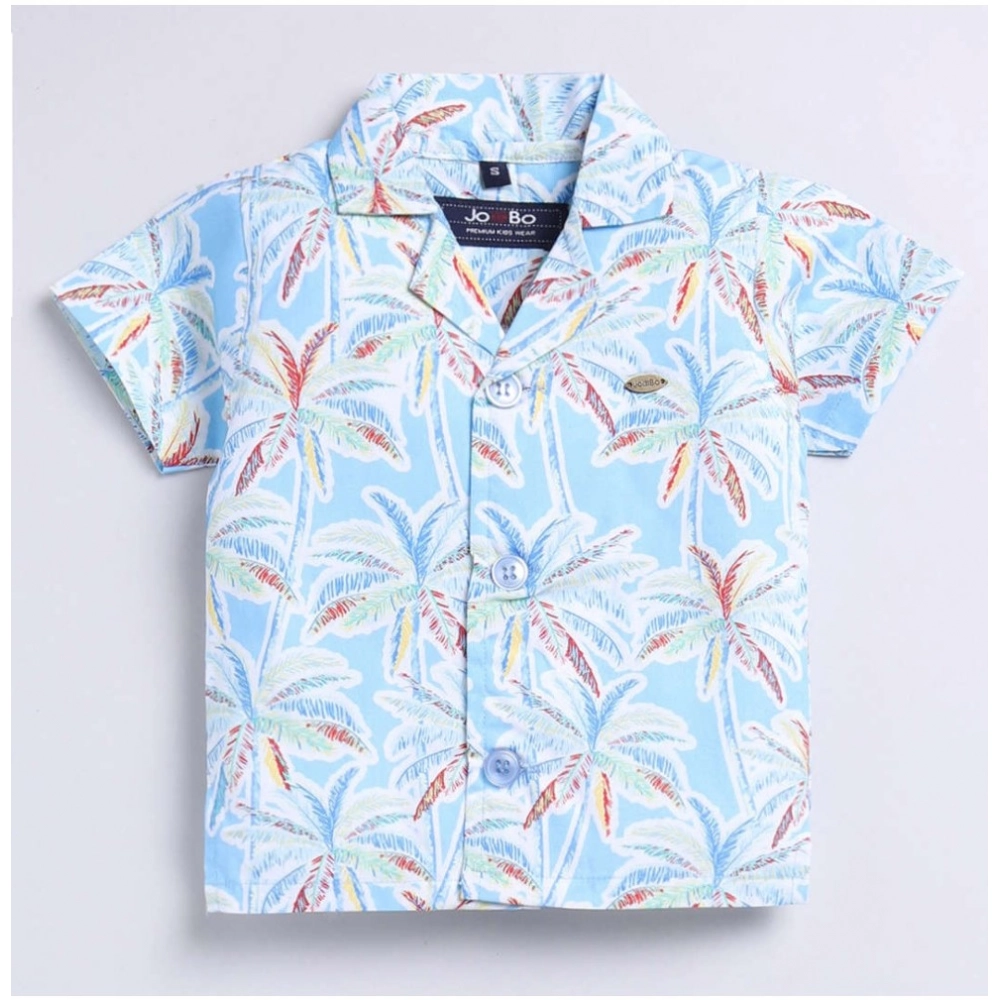 Generic Boy's Lycra Blend Printed Short Sleeve Shirt and Shorts Set (MultiColor) Generic Boy's Lycra Blend Printed Short Sleeve Shirt and Shorts Set (MultiColor)