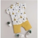 Generic Boy's Cotton Blend Printed Short Sleeve Shirt and Shorts Set (White) Generic Boy's Cotton Blend Printed Short Sleeve Shirt and Shorts Set (White)