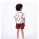 Generic Boy's Cotton Blend Printed Short Sleeve Shirt and Shorts Set (White) Generic Boy's Cotton Blend Printed Short Sleeve Shirt and Shorts Set (White)