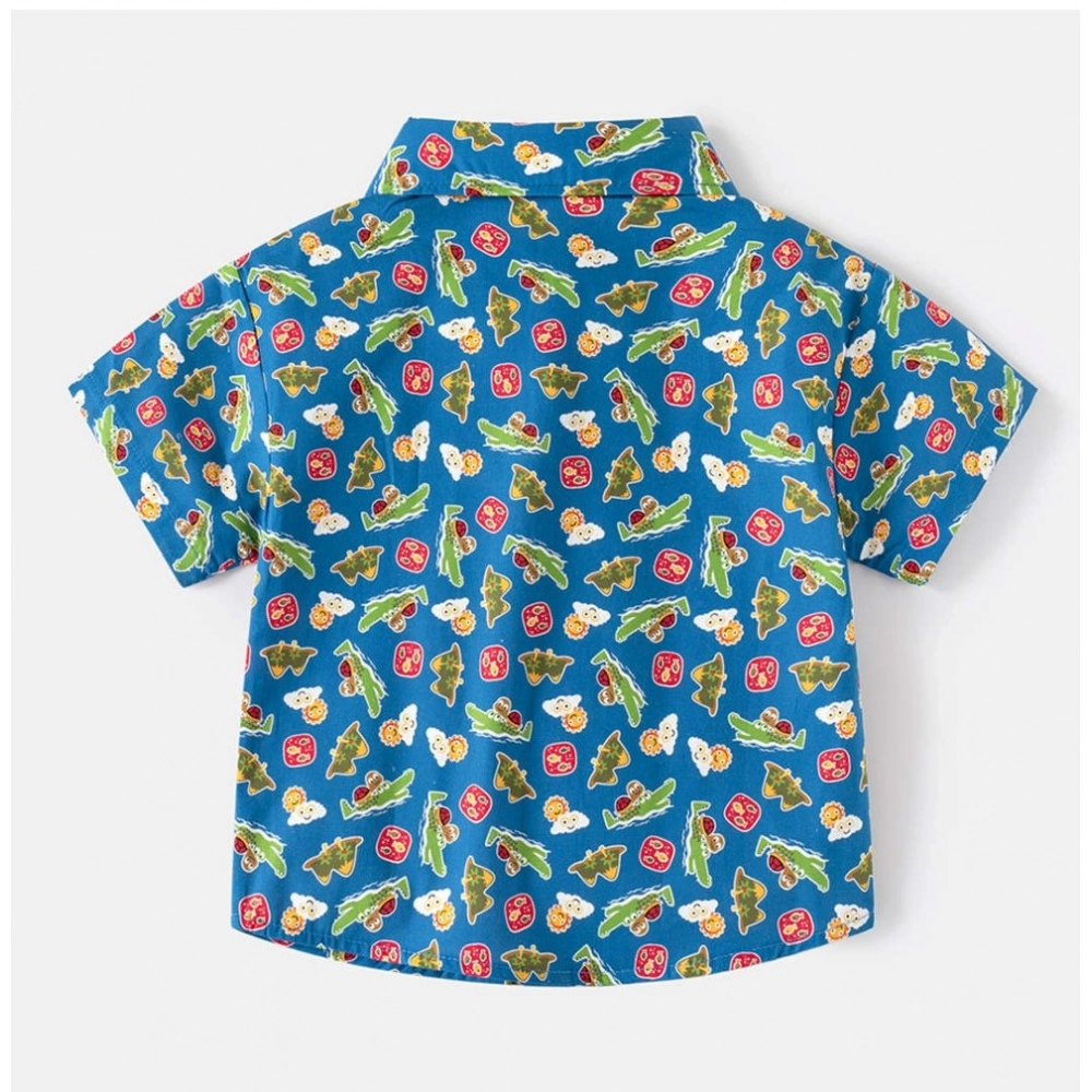 Generic Boy's Cotton Blend Printed Short Sleeve Shirt (MultiColor) Generic Boy's Cotton Blend Printed Short Sleeve Shirt (MultiColor)