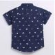 Generic Boy's Cotton Blend Printed Short Sleeve Shirt (Navy Blue)