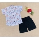Generic Boy's Cotton Blend Printed Short Sleeve Shirt and Shorts Set (MultiColor) Generic Boy's Cotton Blend Printed Short Sleeve Shirt and Shorts Set (MultiColor)