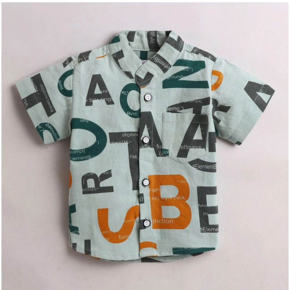 Generic Boy's Cotton Blend Printed Short Sleeve Shirt and Shorts Set (MultiColor) Generic Boy's Cotton Blend Printed Short Sleeve Shirt and Shorts Set (MultiColor)