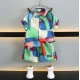Generic Boy's Lycra Blend Printed Short Sleeve Shirt and Shorts Set (MultiColor) Generic Boy's Lycra Blend Printed Short Sleeve Shirt and Shorts Set (MultiColor)