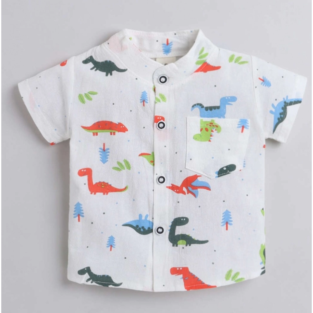 Generic Boy's Cotton Blend Printed Short Sleeve Shirt and Shorts Set (MultiColor) Generic Boy's Cotton Blend Printed Short Sleeve Shirt and Shorts Set (MultiColor)