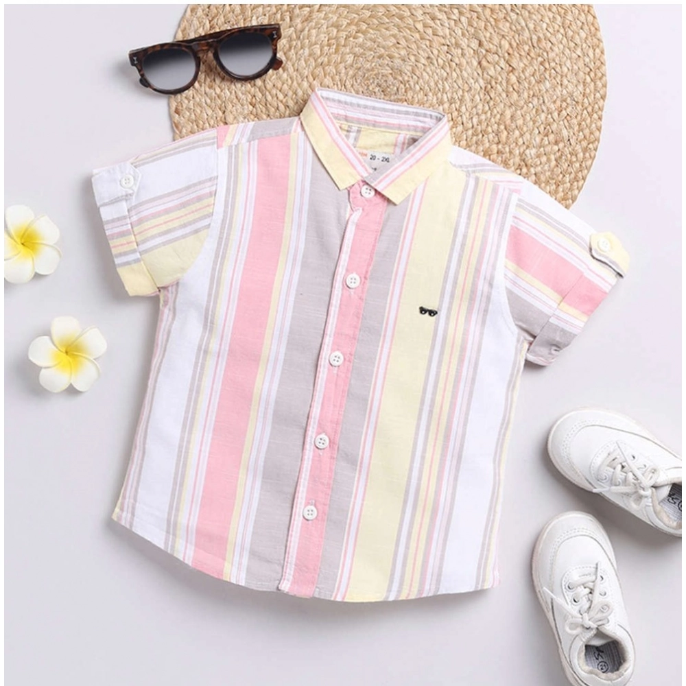 Generic Boy's Cotton Blend Printed Short Sleeve Shirt (MultiColor) Generic Boy's Cotton Blend Printed Short Sleeve Shirt (MultiColor)