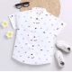 Generic Boy's Cotton Blend Printed Short Sleeve Shirt (White) Generic Boy's Cotton Blend Printed Short Sleeve Shirt (White)