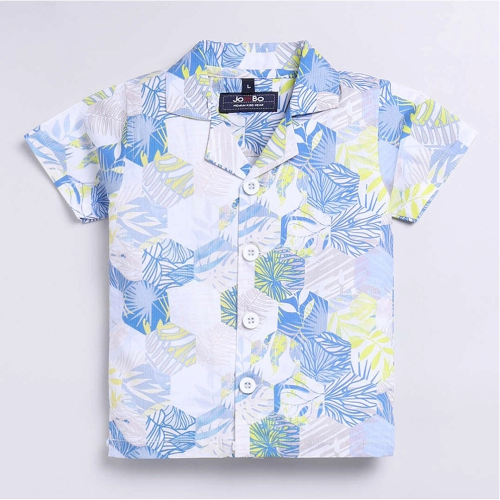 Generic Boy's Cotton Blend Printed Short Sleeve Shirt and Shorts Set (MultiColor) Generic Boy's Cotton Blend Printed Short Sleeve Shirt and Shorts Set (MultiColor)