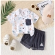 Generic Boy's Lycra Blend Printed Short Sleeve Shirt and Shorts Set (MultiColor) Generic Boy's Lycra Blend Printed Short Sleeve Shirt and Shorts Set (MultiColor)