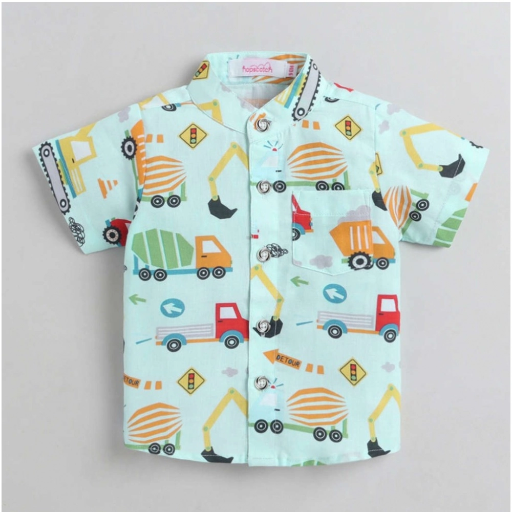 Generic Boy's Cotton Blend Printed Short Sleeve Shirt and Shorts Set (MultiColor) Generic Boy's Cotton Blend Printed Short Sleeve Shirt and Shorts Set (MultiColor)