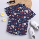 Generic Boy's Cotton Blend Printed Short Sleeve Shirt (Navy Blue) Generic Boy's Cotton Blend Printed Short Sleeve Shirt (Navy Blue)
