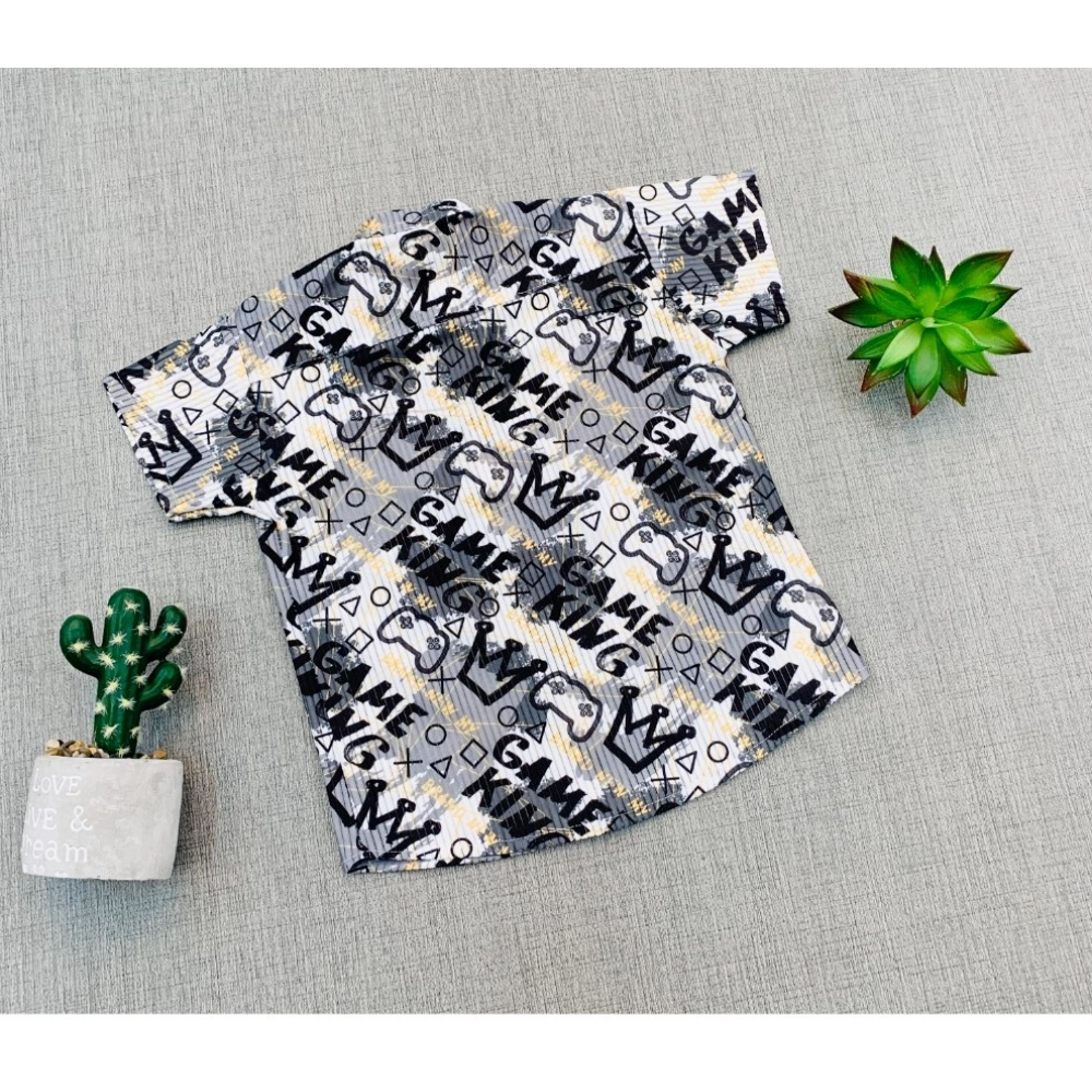 Generic Boy's Cotton Blend Printed Short Sleeve Shirt (MultiColor) Generic Boy's Cotton Blend Printed Short Sleeve Shirt (MultiColor)