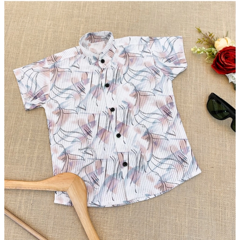 Generic Boy's Cotton Blend Printed Short Sleeve Shirt (MultiColor) Generic Boy's Cotton Blend Printed Short Sleeve Shirt (MultiColor)