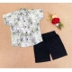 Generic Boy's Cotton Blend Printed Short Sleeve Shirt and Shorts Set (MultiColor) Generic Boy's Cotton Blend Printed Short Sleeve Shirt and Shorts Set (MultiColor)