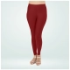 Generic Women's Cotton Blended Solid Shimmer Ankle leggings (Maroon)