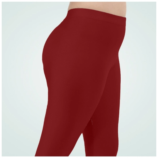 Generic Women's Cotton Blended Solid Shimmer Ankle leggings (Maroon) Generic Women's Cotton Blended Solid Shimmer Ankle leggings (Maroon)
