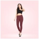 Generic Women's Cotton Blended Solid Ankle legging (Maroon) Generic Women's Cotton Blended Solid Ankle legging (Maroon)