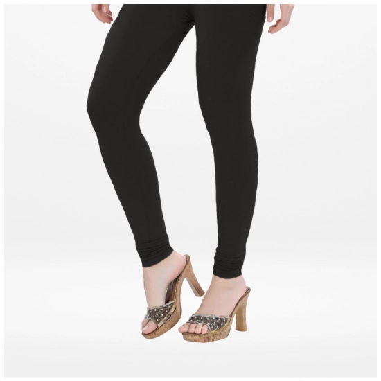 Generic Women's Cotton Blended Solid Churidar leggings (Black) Generic Women's Cotton Blended Solid Churidar leggings (Black)