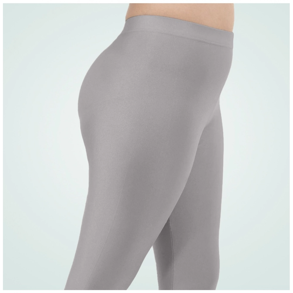 Generic Women's Cotton Blended Solid Shimmer Ankle leggings (Silver Gray) Generic Women's Cotton Blended Solid Shimmer Ankle leggings (Silver Gray)