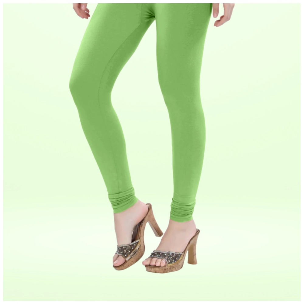 Generic Women's Cotton Blended Solid Churidar leggings (Pista Green) Generic Women's Cotton Blended Solid Churidar leggings (Pista Green)