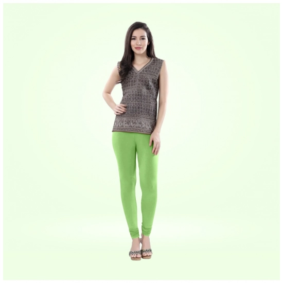 Generic Women's Cotton Blended Solid Churidar leggings (Pista Green) Generic Women's Cotton Blended Solid Churidar leggings (Pista Green)