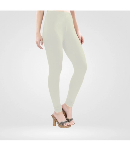 Generic Women's Cotton Blended Solid Churidar leggings (White) Generic Women's Cotton Blended Solid Churidar leggings (White)