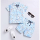 Generic Boy's Lycra Blend Printed Short Sleeve Shirt and Shorts Set (MultiColor) Generic Boy's Lycra Blend Printed Short Sleeve Shirt and Shorts Set (MultiColor)