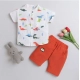 Generic Boy's Cotton Blend Printed Short Sleeve Shirt and Shorts Set (MultiColor) Generic Boy's Cotton Blend Printed Short Sleeve Shirt and Shorts Set (MultiColor)