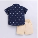 Generic Boy's Cotton Blend Printed Short Sleeve Shirt and Shorts Set (Navy Blue) Generic Boy's Cotton Blend Printed Short Sleeve Shirt and Shorts Set (Navy Blue)