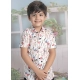Generic Boy's Cotton Blend Printed Short Sleeve Shirt and Shorts Set (White) Generic Boy's Cotton Blend Printed Short Sleeve Shirt and Shorts Set (White)