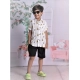 Generic Boy's Cotton Blend Printed Short Sleeve Shirt and Shorts Set (White) Generic Boy's Cotton Blend Printed Short Sleeve Shirt and Shorts Set (White)