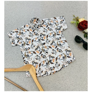 Generic Boy's Cotton Blend Printed Short Sleeve Shirt (MultiColor)