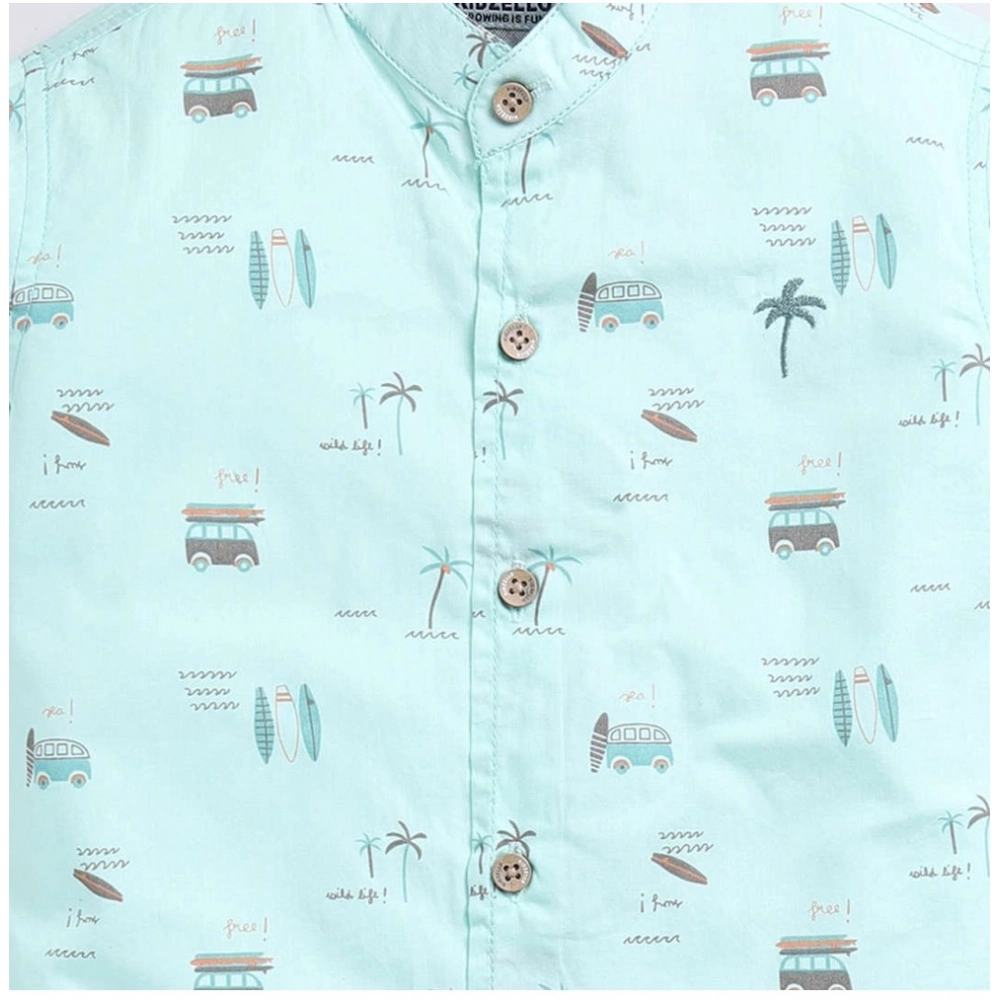 Generic Boy's Cotton Blend Printed Short Sleeve Shirt (MultiColor) Generic Boy's Cotton Blend Printed Short Sleeve Shirt (MultiColor)