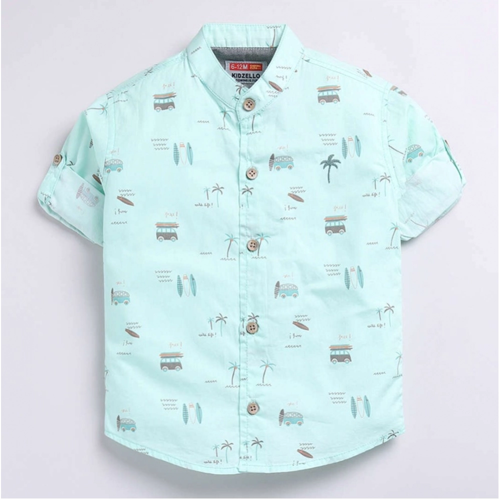 Generic Boy's Cotton Blend Printed Short Sleeve Shirt (MultiColor) Generic Boy's Cotton Blend Printed Short Sleeve Shirt (MultiColor)