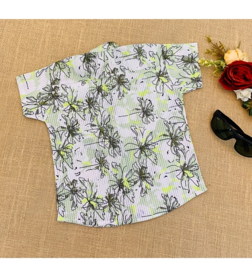 Generic Boy's Cotton Blend Printed Short Sleeve Shirt (MultiColor)