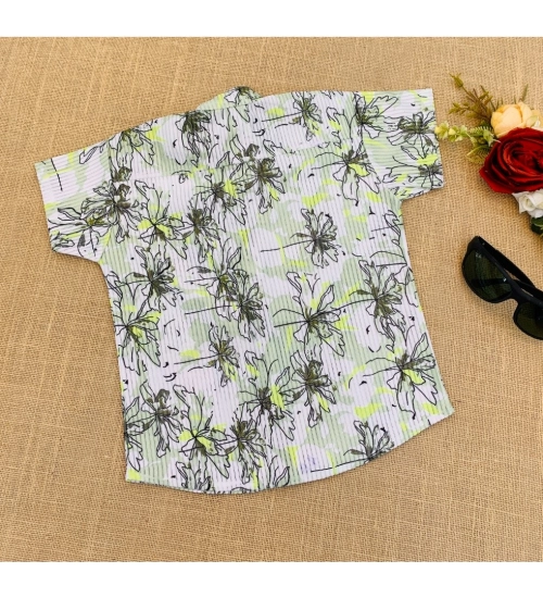 Generic Boy's Cotton Blend Printed Short Sleeve Shirt and Shorts Set (MultiColor)