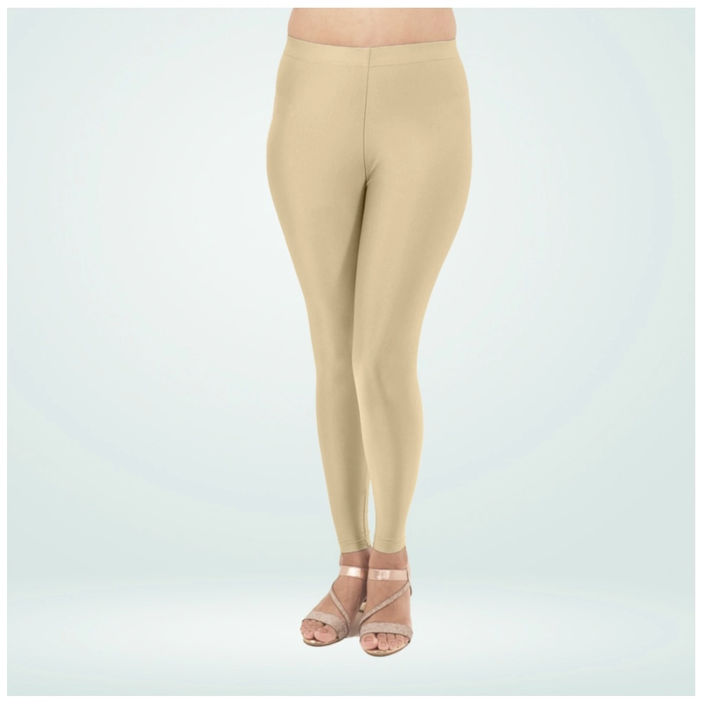 Generic Women's Cotton Blended Solid Shimmer Ankle leggings (New Skin) Generic Women's Cotton Blended Solid Shimmer Ankle leggings (New Skin)