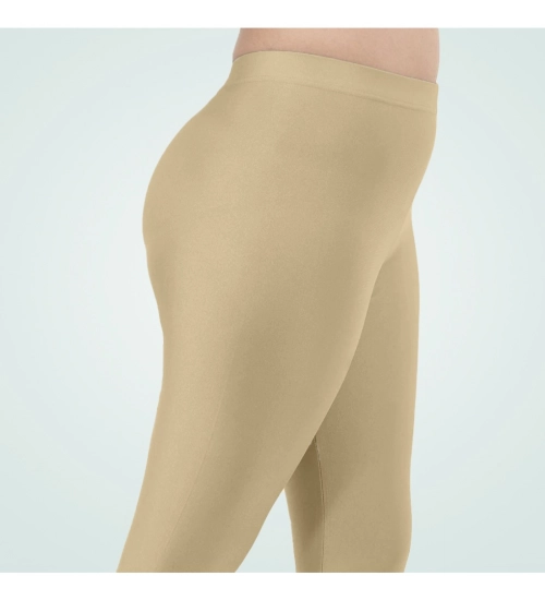 Generic Women's Cotton Blended Solid Shimmer Ankle leggings (New Skin)