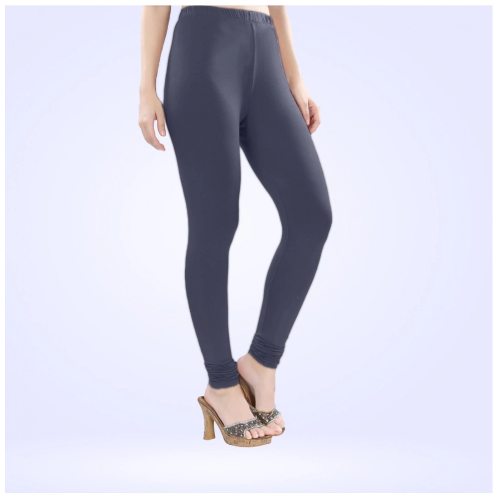 Generic Women's Cotton Blended Solid Churidar leggings (Navy) Generic Women's Cotton Blended Solid Churidar leggings (Navy)