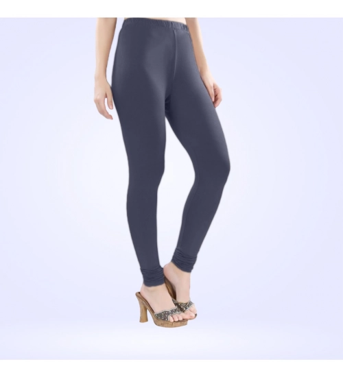 Generic Women's Cotton Blended Solid Churidar leggings (Navy)