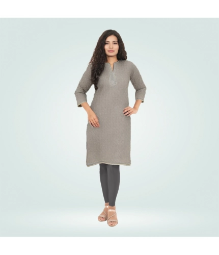 Generic Women's Cotton Blended Solid Shimmer Ankle leggings (Dark Gray)