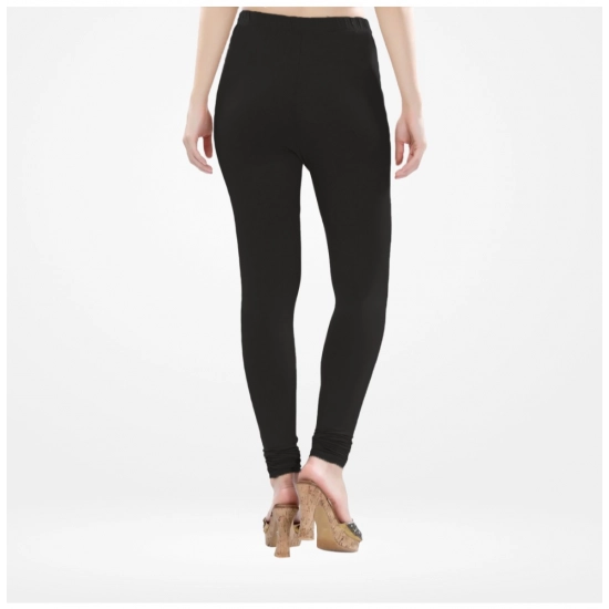 Generic Women's Cotton Blended Solid Churidar leggings (Black) Generic Women's Cotton Blended Solid Churidar leggings (Black)