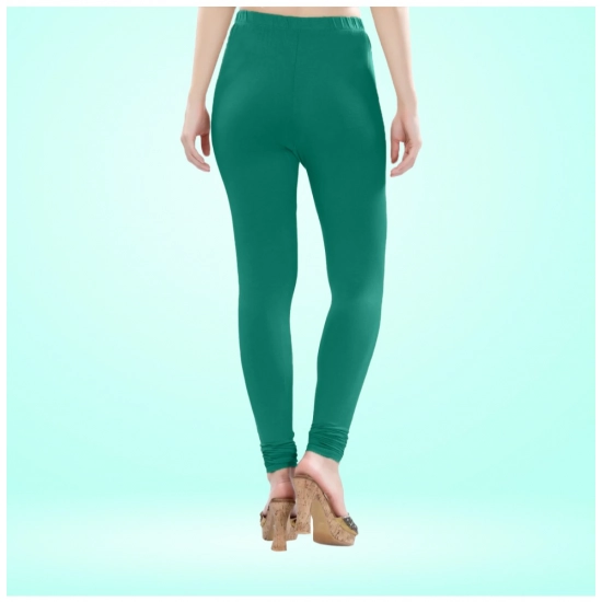 Generic Women's Cotton Blended Solid Churidar leggings (Rama Green) Generic Women's Cotton Blended Solid Churidar leggings (Rama Green)