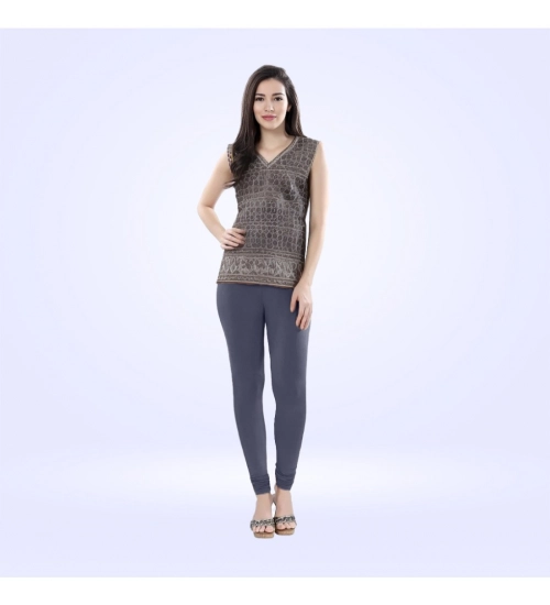 Generic Women's Cotton Blended Solid Churidar leggings (Navy)