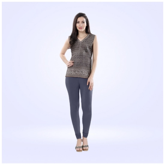 Generic Women's Cotton Blended Solid Churidar leggings (Navy) Generic Women's Cotton Blended Solid Churidar leggings (Navy)